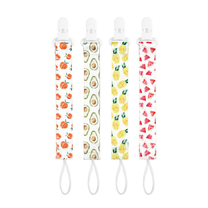 4pcs/pack%20Baby%20Pacifier%20Clip%20Pacifier%20Holders%20Washable%20with%20Beautiful%20Patterns%20for%20Baby%20Boys%20Girls%20-%20Image%202