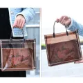 【ALLGOOD】1PC Large Capacity Transparent Beach Waterproof Especially Outdoor Shoulder Travel Storage Bag PVC Ladies Handbag. 