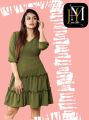 Lady Dress Short Frock More Colour Medium Sleeve For Beautiful Girls Fk10011. 