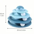 Cat Toy Three-tier with Balls Play Plate Pet Toys Turntable Toys Cat Towers Interactive Pet Toys Pyramid Toy. 