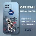 Realme Narzo 50A NASA slam dunk astronaut Pattern Soft Case Phone Casing Camera Lens Protector Full back Cover simple Silicone Cases. 