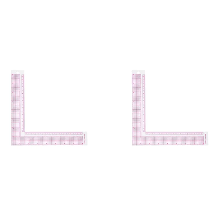 Nullmul 2X Sewing Measure Rulers 90-Degree L Shape Square Ruler Metric ...