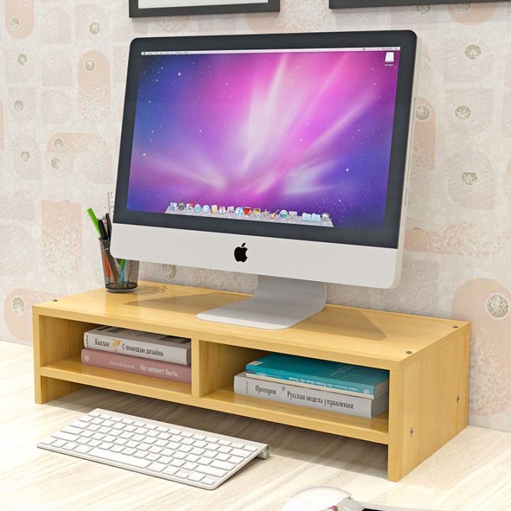 Heightened%20Double-Layer%20Height-Increasing%20Desktop%20Storage%20Rack%20Office%20Bookshelf%20Neck%20Protection%20Elevated%20Rack%20Desktop%20Display%20-%20Image%203