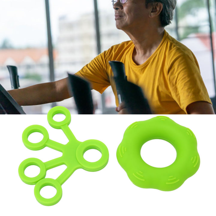 Finger%20Exerciser%20Set,%20Multipurpose%20Finger%20Stretcher%20Hand%20Grip%20Strengthener%20Green%20Improve%20Stiffness%20Relieve%20Pressure%20Silicone%20for%20Strength%20Training%20-%20Image%207