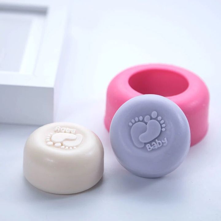 Cute Baby Foot Silicone Fondant Resin Aroma Stone Ornaments Soap Mold For Pastry Cup Cake Decorating Kitchen Tool