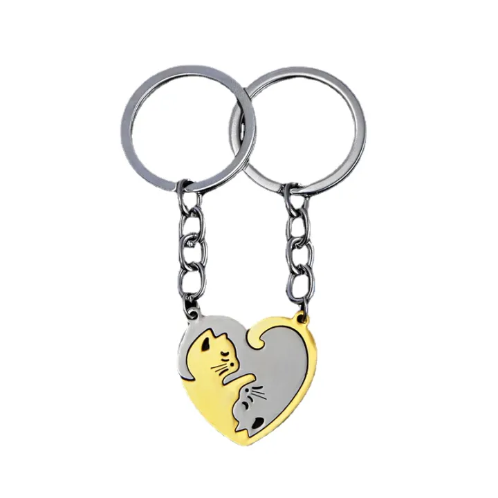 2Pcs/Set%20His%20Hers%20Matching%20Puzzle%20Yin%20Yang%20Cat%20Couples%20Keychains%20Stainless%20Steel%20Heart%20Key%20Ring%20BFF%20Couple%20Key%20Chain%20Jewelry%20-%20Image%205