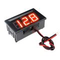 DC Digital Voltmeter Volt meter Voltagemeter Voltage meter for Solar or DIY projects 0v to 100v DC 0.56 Inch Mini Red 0.56" LED Display Panel Voltage Meter Voltmeter 3 wire. 