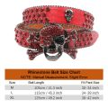 Big SKULL Rhinestone Belt Women Harajuku Y2K Western Bling Belt Luxury Designer with Diamond Pin Buckle Men Belt for Jeans. 