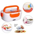 Heated Electric Lunch Box with Portable Food Warmer and Leakproof Compartments for Office School and Travel. 