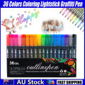Self-Outline Graffiti Pen Lightstick Glitter Coloring Outline Markers Metallic Double Line Metallic Markers for Art Art. 