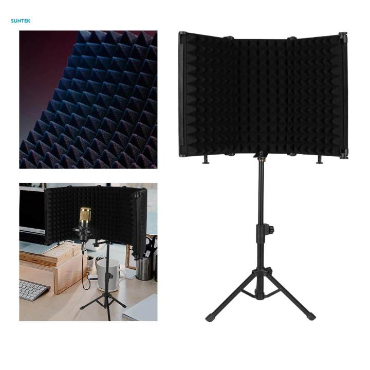 Studio%20Microphone%20Isolation%20Shield%20Sound%20Windshield%20Mic%20Sound%20Absorbing%20Foam%20Acoustic%20Sound%20Shield%20for%20Broadcasting%20Condenser%20Mic%20Podcasts%20-%203%20Panels%20-%20Image%209
