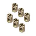 30pcs Fasteners M6 x 13mm ​Furniture Barrel Nut​ ​Spring Loaded ​Cabinet Connector​ ​Embedded Nut​ Slotted Barrel Nut Furniture/Bed/Crib/Chairs. 