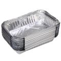 10pcs 750ml Rectangular Tinfoil BBQ Special Thickened Bowl Tray And For Baking Disposable Aluminum Foil Packaging Box.. 