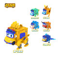 Chanting Ever-changing School Bus Variety Magic Box Lion Coach Captain Goethe Shape-Fit Children's Toy Boy King Kong School Bus. 