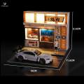 1/64 Scenery Diorama Parking Lot Models Scenery Model Car Display. 