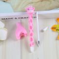 【HOT】 1Pc 0.5Mm Black Refill Signature Pens Creative Cartoon Cute Giraffe Standable Gel Pen School Office Supplies For Children's Gift. 