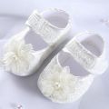 Newborn Baby Girl Pearl Floral Shoes Toddler Girl Booties Infant Baby Bowknot Crib Shoes Soft Sole Party Prewalker First Walkers. 