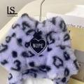 Winter Dog Fashion Cozy Leopard Print Winter Cat Clothes Warm Easy to Wear Outfits for Pet Boys Girls. 