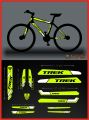 TREK Push Bike Cycle Stickers Mountain Bike Luminous Reflective & PVC Plotter Cutting Stickers 11 Piece Full Set. 