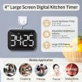 NOKLEAD Digital Screen Kitchen Timer Display Digital Timer Square Cooking Count Up Countdown Alarm Clock Sleep Stopwatch Clock. 