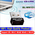 LB-Link 150Mbps Nano Wireless USB WiFi Adapter 2.4GHz High Speed Network Card Mini USB Dongle Receiver Portable Internet WLAN Stick Mini Wifi Hotspot Router for Desktop PC Laptop Computer Windows Mac OS Linux. 