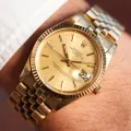 Premium Grade Oyster Datejust High Quality Stainless Steel Watch With Date Business Chain Quartz Analog Casual Fashion Watch for Men Gents - Black Blue White Gold 136400450 High-Five LK. 