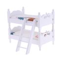 1/12 Scale Dollhouse Miniature Furniture Bunk Bed Bunny 1:12 Doll Decor Pretend Play Collectibles Gift. 