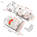 Partition Door Lock Latch Red Green Indicator Lock Stainless Steel Keyless Door Lock Latch Privacy Indicator Lock for Garage Warehouse. 