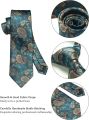 100% Silk Necktie Paisley Floral Mens Tie Top Quality Business Tie Pocket Square Tie Clip Cufflinks Set Classic For Men Gift Box. 