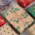 2023  Gift Wrapping Paper / New Year Gift Party Retro Kraft Paper /  Party Packaging Supplies Wedding Wrapping Paper. 