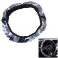 【Gray camouflage】 Interior Accessories Camouflage DIY Car Steering-wheel Cover Steering Cover Fit For Most. 