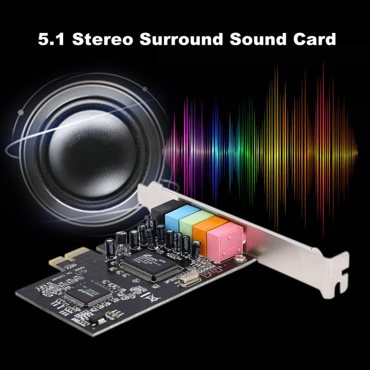 PCI-E%20Express%20Expansion%20Card%205.1%20Sound%205%20Port%20Sound%20Card%20Stereo%20Surround%20Sound%20Card%20for%20Desktop%20Black%20-%20Image%208