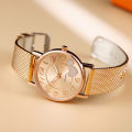 Yfashion Women's Watch Casual Mesh Belt Love Heart-shaped Ladies Quartz Watch. 