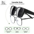LouisWill 2 In 1 Sunglasses Polarized Sunglasses Vertical Rice Nail Sunglasses Nearsightedness Set Over Glasses Unisex Wraparound Glasses Fashion  Wear Over Glasses for Men and Women For Outdoor Driving Fishing. 