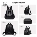 LouisWill Women’s Backpack Shoulders Bag Fashion Backpack Waterproof PU Large Capacity Backpack Casual Zipper Packs Multiple Pockets For Girls Teens Women’ Fashion. 