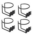 4 Piece Boat Cup Holder Stainless Steel Universal Drink Holders Black Ring Cup Holders for Boat Truck RV. 