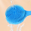 Silicone Back Brush, Long Handle Body Brush, Lightweight And Easy To Hold Shower Brush For Skin Cleansing Exfoliation. 