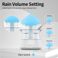 300ml Mushroom Rain Air Humidifier Colorful Night Light Unique Fashionable Humidifier Diffuser Moisturize Skin Relieve Fatigues. 