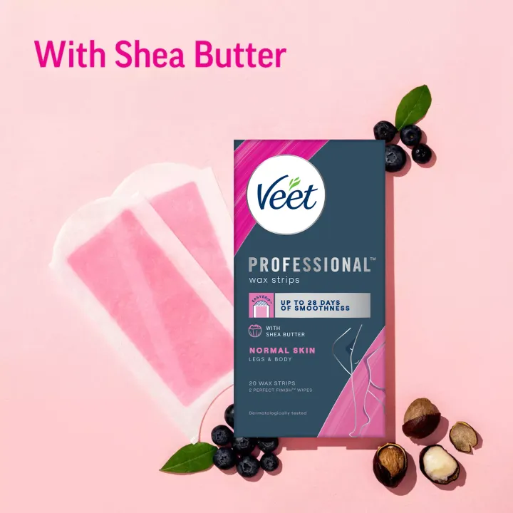 Veet%20Full%20Body%20Waxing%20Kit%20For%20Normal%20Skin,%2020%20Strips%20(10%20Double%20Sided)%20with%20Shea%20Butter%20-%20Image%202