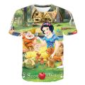 Children Cinderella T-Shirts Girls Summer Kids Rapunzel Belle Disney Princess Tops Tees Baby Kids Cartoon Tee Shirts 1-14 Years. 