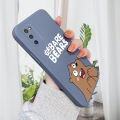 AMORVOR for Samsung Galaxy M02S A02S Back Cover Cartoon Cute Panda Side design Soft Case Liquid Silicone Phone Cases. 