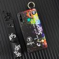Wristband Back Cover Phone Case For Huawei P40 Lite E/Y7P/Honor 9C Wrist Strap ring Phone Holder Cool Fashion Design. 