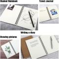 A5 size Spiral coil sketchbook Recyclable B6 size Coil-bound Kraft paper notebook Retro Kraft paper Sketch painting diary for Artists Students Drawing -taking Scrapbooking. 