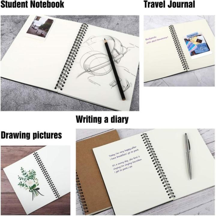 Diary%20Books%20Sketchbook%20Journal%20Supplies%20Note%20Notebook%20Pad%20Stationery%20Kraft%20Sketch%20Spiral%20Retro%20B6%20-%20Image%207
