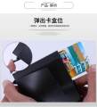 RFID Wallet Ridge US Metal Money Clip Thin Credit Card Case RFID Blocking Card Holder Simple Leather Wallet for Men and Women. 