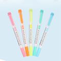 【Hot】 5 Colors/Box Double Headed Highlighter Pen Set Fluorescent Markers Highlighters Pens Art Marker Japanese Cute Kawaii Stationery. 