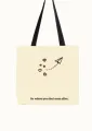 Tote Bag with Black Handle - Eco-Friendly Women’s Bag with Zipper. 