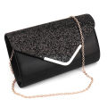 Long Evening Bag Mini Glitter Envelope Clutch Chain Shiny Purse for Wedding Party Female Ladies Event. 