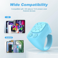 Scrolling Ring Remote Control for ,Bluetooth Page Turner Blue. 