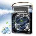 iFanze Personal Air Cooler Fan | Portable Mini Air Conditioner & Humidifier with LED Light | 3 Speed Misting Desktop Fan. 